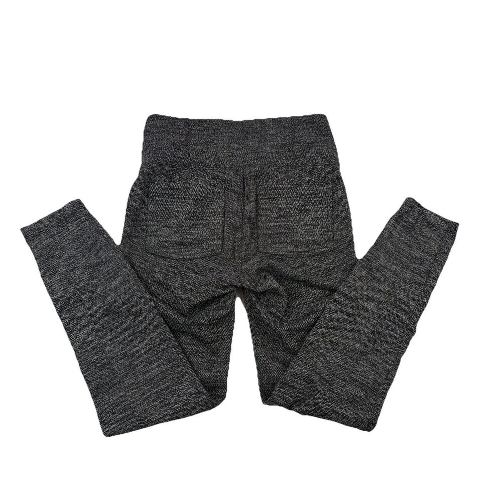 Athleta Herringbone Ankle Leggings Womens XS Charcoal Gray Rear Pockets